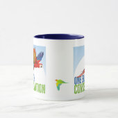 One Earth Conservationコーヒーマグブルーインテリア マグカップ (中央)