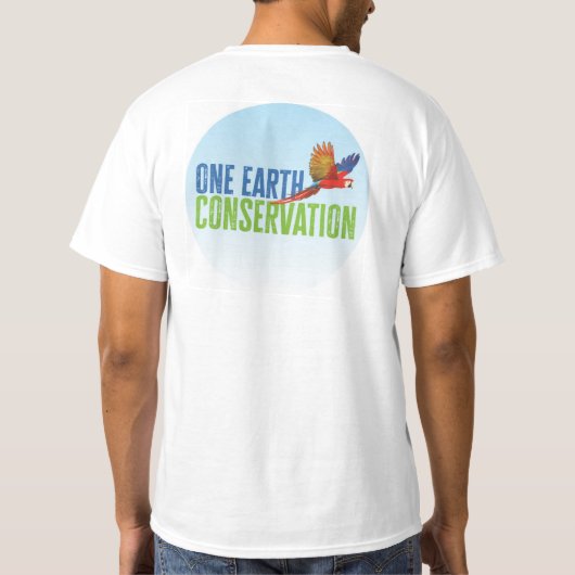 One Earth Conservation Men's T-shirt Tシャツ (裏面)