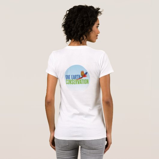 One Earth Conservation Women's T-shirt Tシャツ (裏面フル)