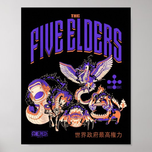 One Ece Anime The Five Elders Form Celestial Drago ポスター (正面)