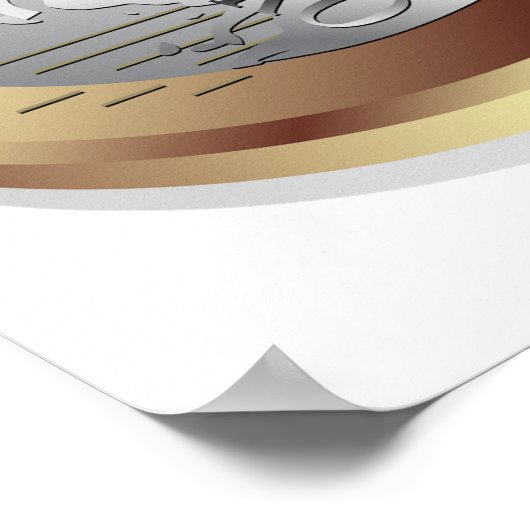 One Euro Coin Poster ポスター (角)