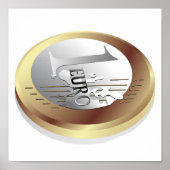 One Euro Coin Poster ポスター (正面)