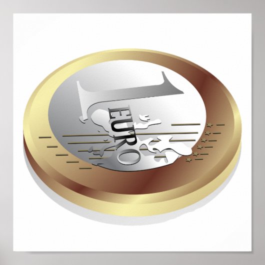 One Euro Coin Poster ポスター (正面)