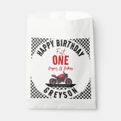 One Fast Race Motorcycle Boy 1st Birthday Party フェイバーバッグ (正面)
