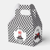 One Fast Race Motorcycle Boy 1st Birthday Party フェイバーボックス (正面サイド)