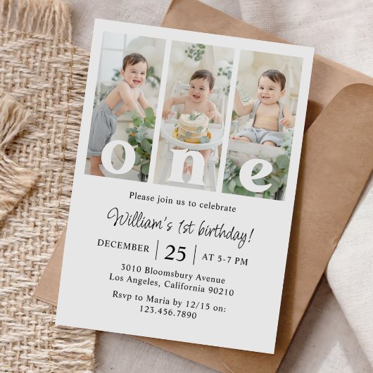 ONE First Birthday Partyの写真 招待状