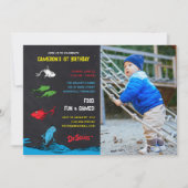 One Fish Two Fish – キッズフォト誕生日 招待状 (正面)