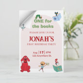 One for the books, First birthday invitation 招待状 (スタンド正面)