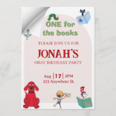 One for the books, First birthday invitation 招待状 (正面)