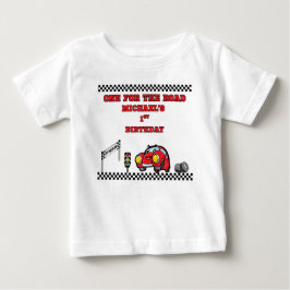 ONE FOR THE ROAD RACE CAR BOY 1st BIRTHDAY BABY ベビーTシャツ