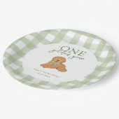 One Golden Year Goldendoodle Birthday Party ペーパープレート (アングル)
