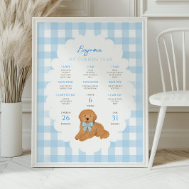 One Golden Year Puppy Dog 1st Birthday Milestone  ポスター