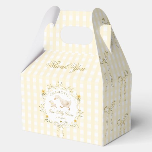 One Goose Gender neutral Wildflower 1st Birthday フェイバーボックス (正面)