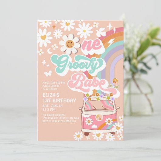 ONE Groovy Babeピンクデイジーレインボー1日 招待状 (スタンド正面)