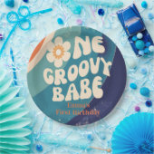 ONE Groovy Babe 1st誕生日Groovy One ペーパープレート (パーティー)
