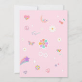 One Groovy Babe Disco Rainbow Sun 1st Birthday 招待状 (裏面)