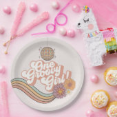 One Groovy Girl 2nd誕生日パーティー ペーパープレート (パーティー)