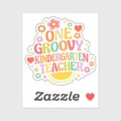 One groovy kindergarten teacher シール (シート)