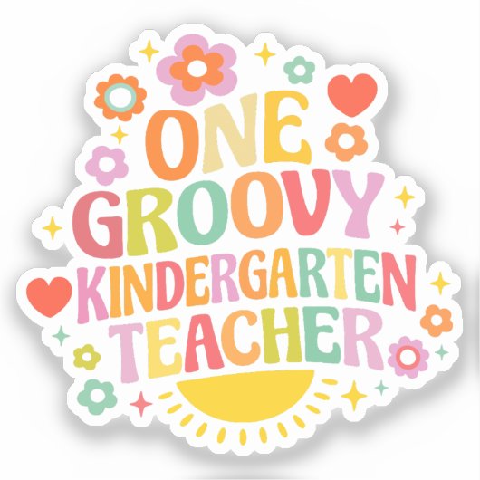 One groovy kindergarten teacher シール (正面)