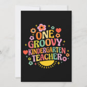 One groovy kindergarten teacher 招待状 (正面)