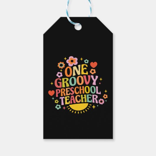 One groovy preschool teacher ギフトタグ (正面)