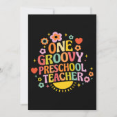 One groovy preschool teacher 招待状 (正面)