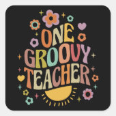 One groovy teacher スクエアシール (正面)