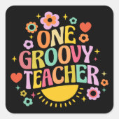 One groovy teacher スクエアシール (正面)