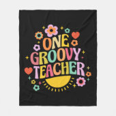 One groovy teacher フリースブランケット (正面)