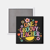 One groovy teacher マグネット (正面/裏面)