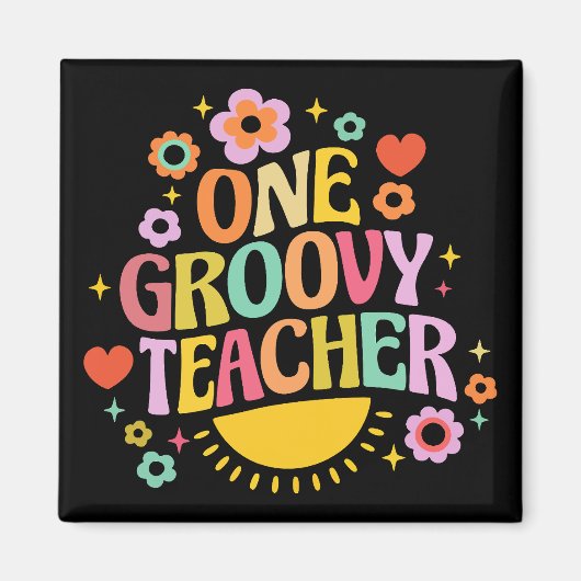 One groovy teacher マグネット (正面)
