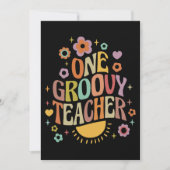 One groovy teacher 招待状 (正面)