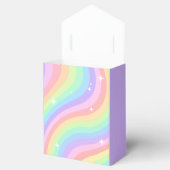 One Groovy Year Retro Pastel Rainbow 1st Birthday フェイバーボックス (オープン)