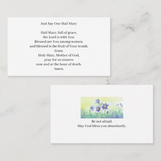 One Hail Mary 名刺 (正面/裏面)