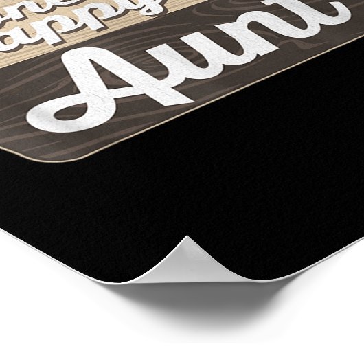 One Happy Aunt Camper Matching Birthday Decoration ポスター (角)