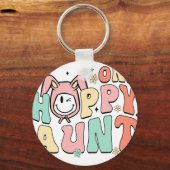 one happy aunt, retro, vintage キーホルダー (正面)