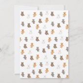 One Happy Bear Invite 1st  First Birthday Cute 招待状 (裏面)