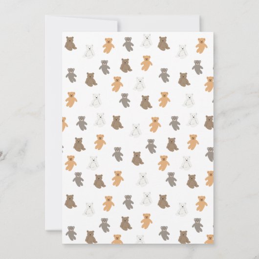 One Happy Bear Invite 1st  First Birthday Cute 招待状 (裏面)