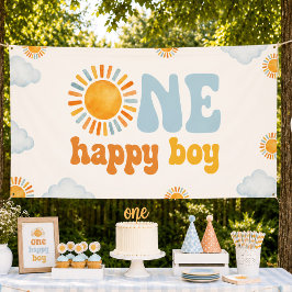 One Happy Boy サンシャイン 1歳の誕生日 横断幕