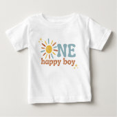 One Happy Boy 1st Birthdayシャツ ベビーTシャツ (正面)
