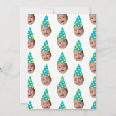 One Happy Boy  Birthday Invite 1st Birthday Photo  招待状 (裏面)