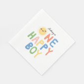 One Happy Boy Birthday Invite 1st Birthday Sun スタンダードランチョンナプキン (角)