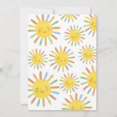 One Happy Boy Sun 1st Birthday Blue 招待状 (裏面)