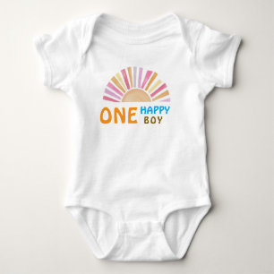 One Happy Boy Sunshine 1st Birthday or Everyday ベビーボディスーツ