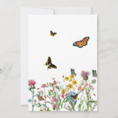 One Happy Butterfly Invite 1st Wildflower Birthday 招待状 (裏面)
