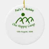One happy camp green mountain sun 1st birthday セラミックオーナメント (裏面)