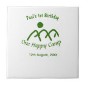 One happy camp green mountain sun 1st birthday  タイル (正面)