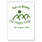 One happy camp green mountain sun 1st birthday  テーブルナンバー (裏面)
