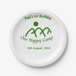 One happy camp green mountain sun 1st birthday  ペーパープレート