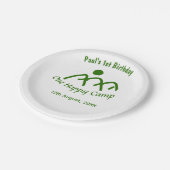 One happy camp green mountain sun 1st birthday  ペーパープレート (アングル)